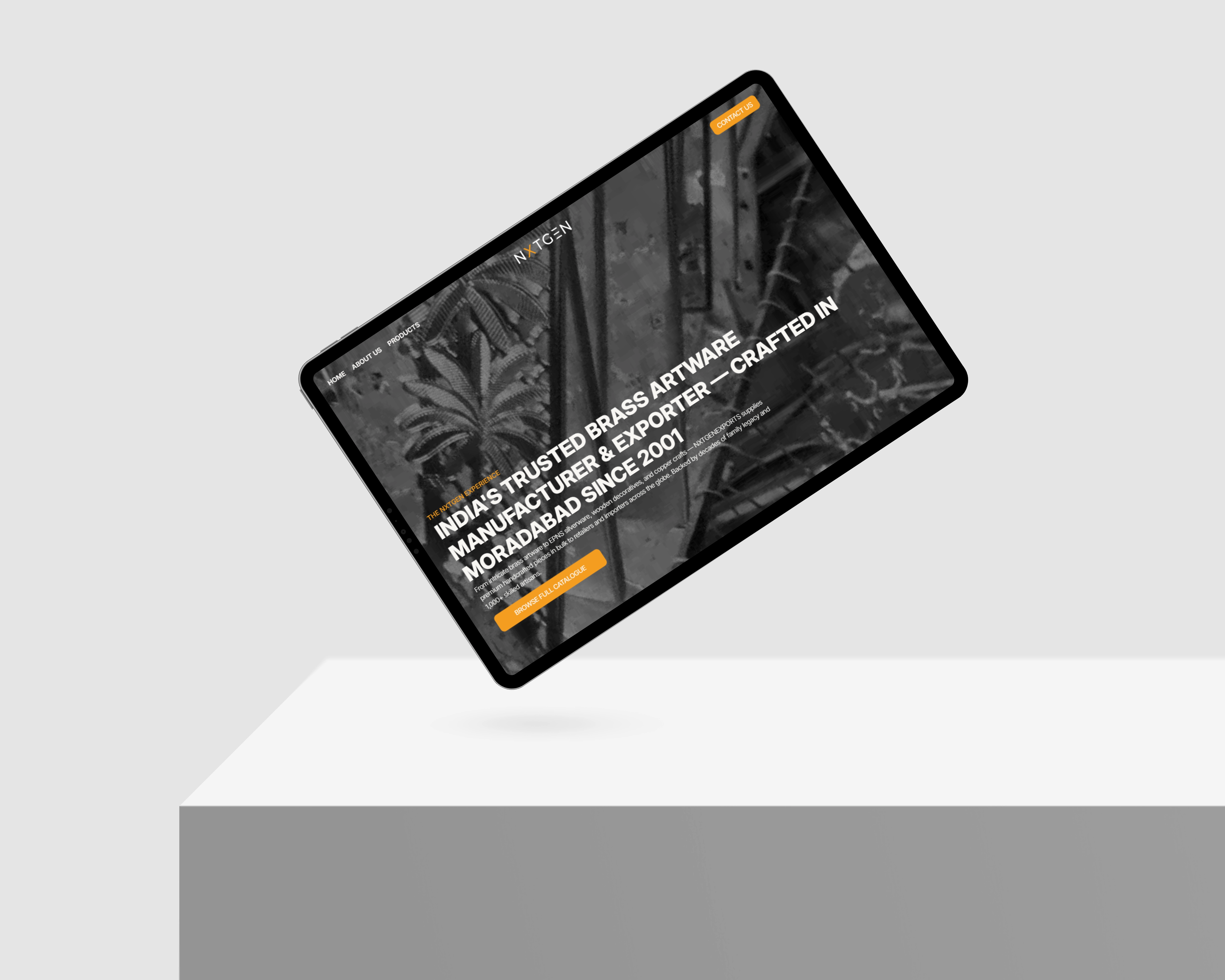 NxtGen Exports — B2B product catalogue website for brass exporter built by TechAmber