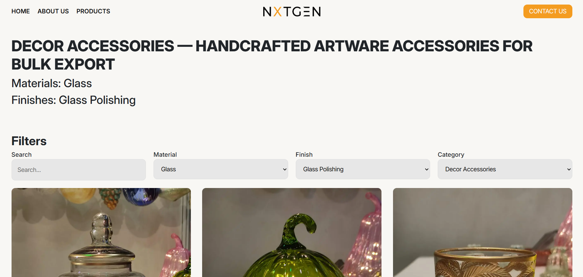 NxtGen Exports quote landing page