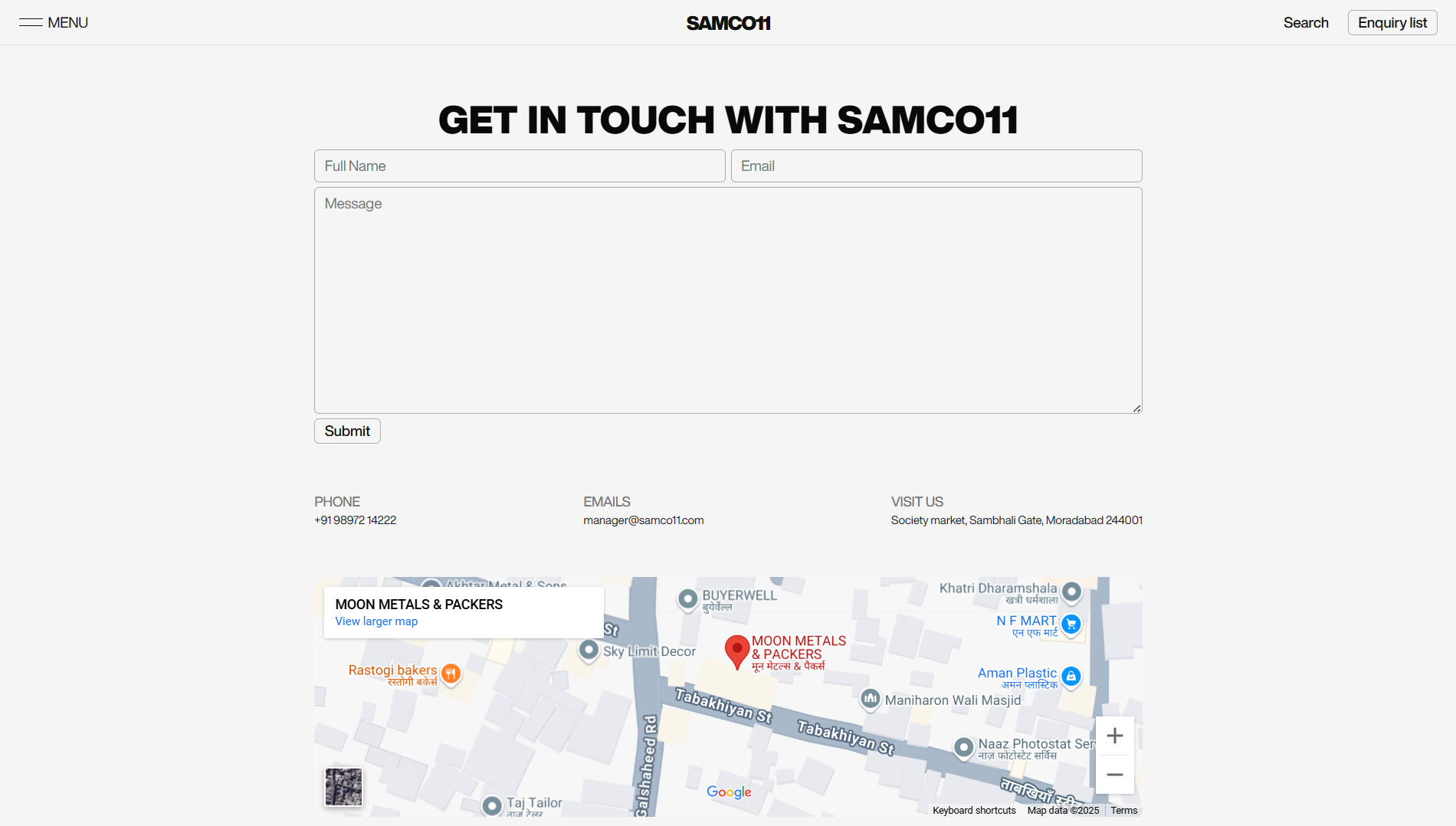 samco11 website screenshot 4